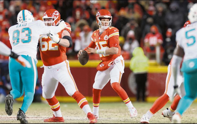 Patrick Mahomes lanzó para 262 yardas y un touchdowny llevó a su equipo al juego por el Campeonato Divisional. AFP/J. Squire