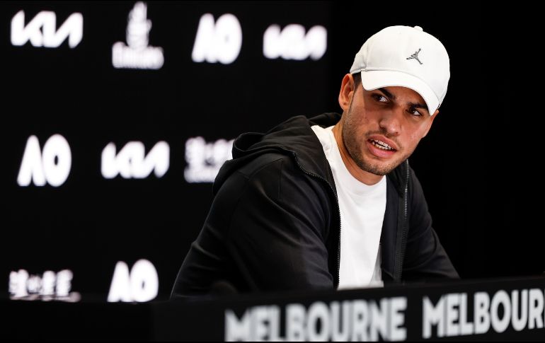 Alcaraz, segundo clasificado mundial, se enfrentará este martes al francés Richard Gasquet en primera ronda. EFE/M. Irham