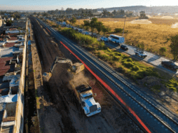 La construcción de la Línea 4 del Tren Ligero a Tlajomulco va avanzando. EL INFORMADOR/ ARCHIVO.
