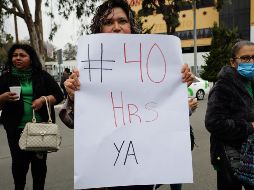 La diputada a invitó a los trabajadores a unirse a su lucha. EFE/ J.Terríquez.