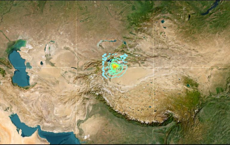 El temblor se sintió en India y Pakistán. ESPECIAL / USGS