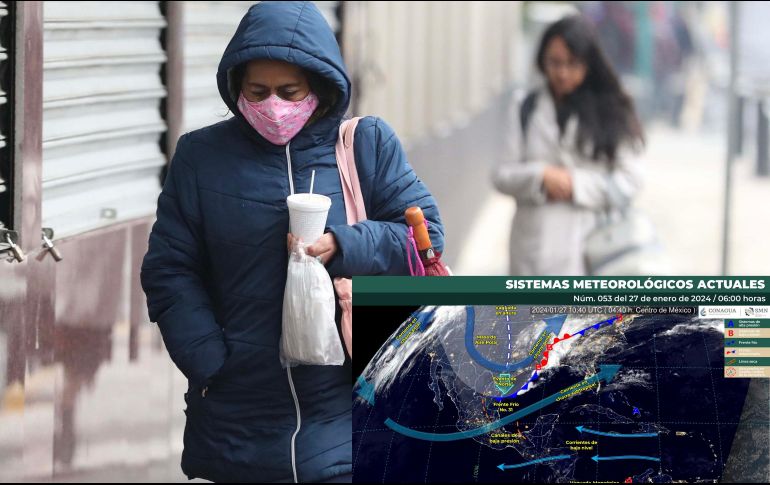 El SMN señala que se prevé marcado descenso de las temperaturas diurnas en el norte, noreste, centro y oriente del país. ESPECIAL / SUN y Conagua