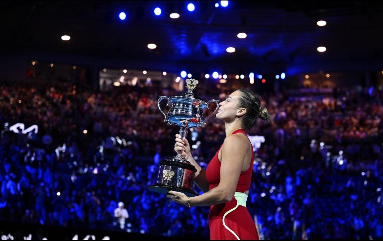 Sabalenka ha ganado dos finales de Grand Slam de las tres que disputó en los últimos 13 meses. EFE / J. Carrett