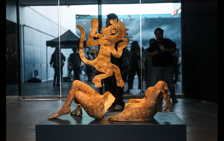 En el Museo de Arte de Zapopan (MAZ) se inauguró este viernes 2 de febrero la exposición “Volví a ser vasija, volví a ser animal, volví a ser planta, volví a ser tiempo” de la dupla artística RojoNegro conformada por Noé Martínez y María Sosa. EL INFORMADOR / H. Figueroa