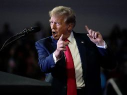 El candidato presidencial republicano, el expresidente Donald Trump, habla en un mitin en la Coastal Carolina University, en Conway, Carolina del Sur. AP/M. Balce.