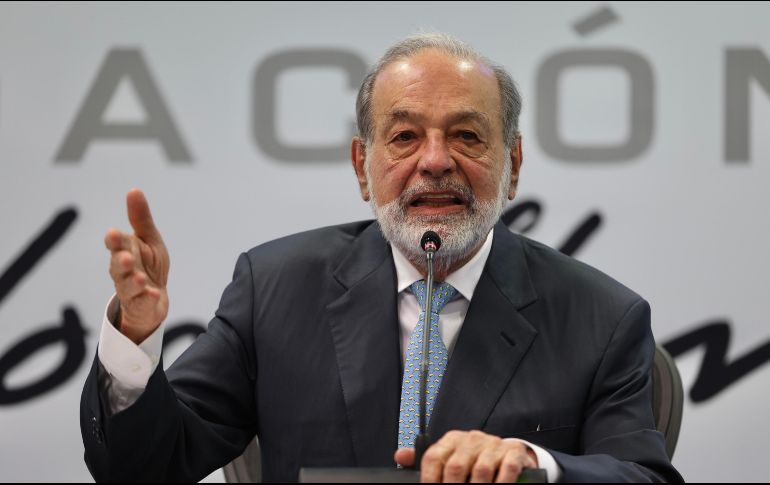 Slim indicó que no pensaba vender la empresa de telecomunicaciones ya que debe ser una empresa mexicana. SUN / B. Fregoso