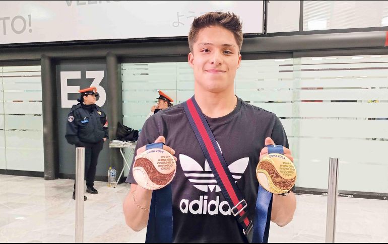 Osmar Olvera se proclamó campeón mundial de trampolín un metro y tiene un lugar en París 2024. SUN/A. Sanguino