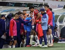 Raúl Martínez había entrado al juego al minuto 21 del segundo tiempo y tuvo que salir cuando Chivas ya había realizado sus tres cambios. EL INFORMADOR/H. Figueroa