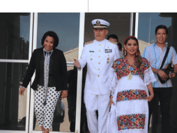 Sandra Luz Valdovinos Salmerón (i) asumió el cargo el 28 de diciembre de 2021 por una designación directa de la gobernadora, la morenista Evelyn Salgado Pineda (d). X / @SandraLuz_V