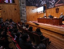El rector de la Universidad de Guadalajara, Ricardo Villanueva Lomelí, destacó que con la ampliación del presupuesto permitirá  reactivar la obra del Museo de Ciencias Ambientales.  EL INFORMADOR/ H. Figueroa.