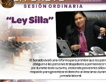 La Ley Silla fue avalada de forma unánime con un total de 82 votos, y remitida a la Cámara de Diputados. X/@senadomexicano.