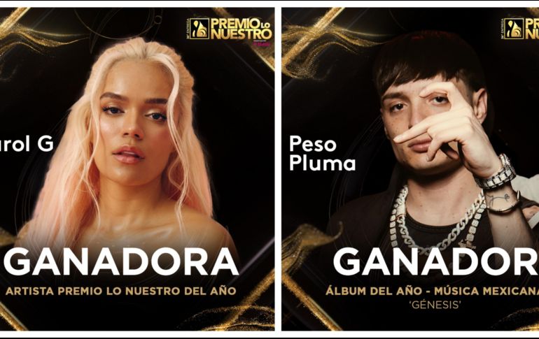 Esta es la lista completa de ganadores de la ceremonia de entrega de los premios Lo nuestro 2024. ESPECIAL / X: @premiolonuestro