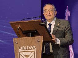 Francisco Ramírez Yáñez. Durante su discurso del informe anual de la UNIVA. ESPECIAL