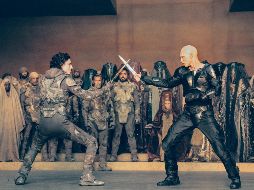 Protagonistas del largometraje, (izquierda) Timothée Chalamet, como “Paul Atreides”, y Austin Butler, quien da vida al villano “Feyd-Rautha Harkonnen”. CORTESÍA