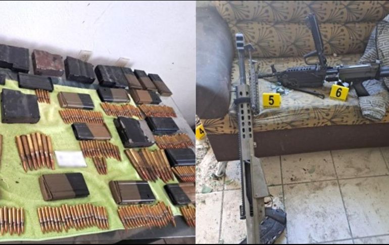 Los oficiales federales aseguraron dos vehículos, dos cargadores, tres granadas, un artefacto al parecer explosivo y siete casquillos de arma de fuego. ESPECIAL