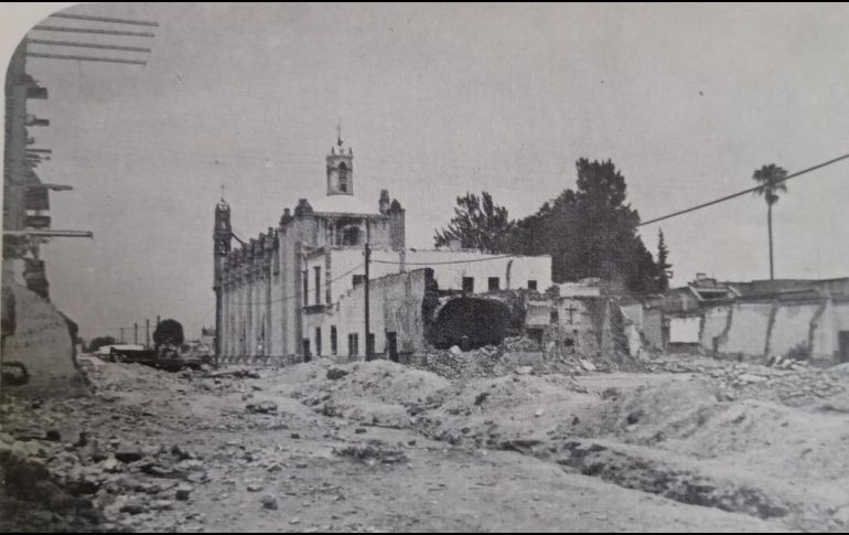 Panorámica de la destrucción del barrio del Refugio, hoy avenida Federalismo. EL INFORMADOR/ ARCHIVO