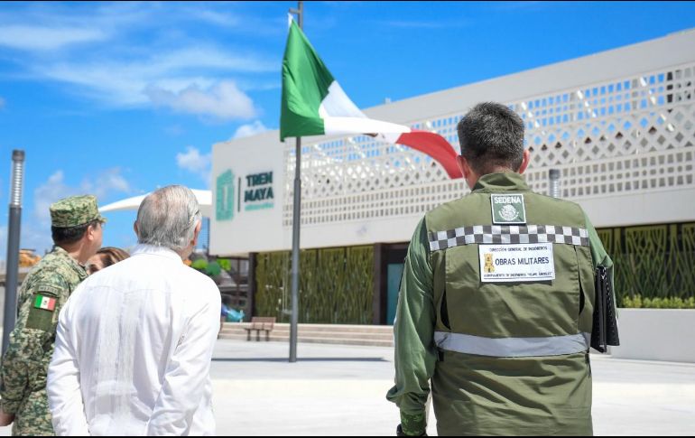 El Tren Maya es la gran apuesta de López Obrador para acelerar la economía del sureste mexicano con más de 1.500 kilómetros de vía férrea para transporte de carga, turistas y pasajeros locales. X/@GobiernoMX.
