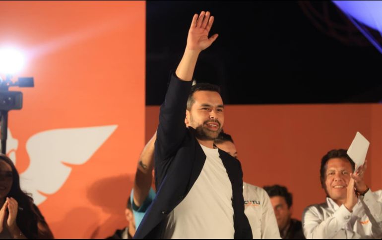 Jorge Álvarez Máynez durante su arranque de campaña en Lagos de Moreno. SUN/G. Pano