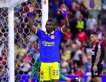 Julián Quiñones tuvo una celebración discreta después de anotar el primer tanto de las Águilas. IMAGO7/R. Balandrán