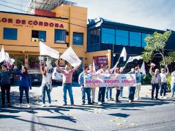 Integrantes de Confío en México salieron a las calles de la ciudad. ESPECIAL