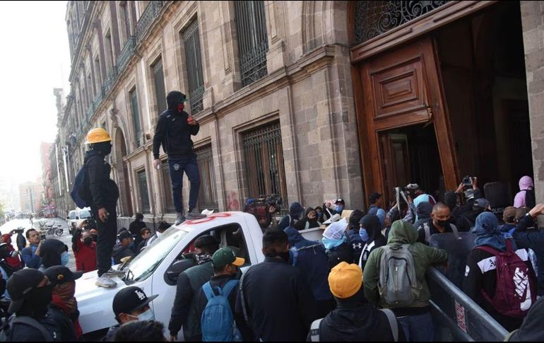 Los hechos ocurrieron durante la conferencia de López Obrador. SUN/ S. Cisneros