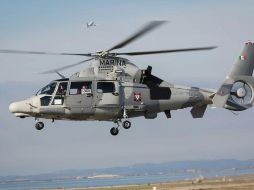 El aterrizaje de emergencia es de acuerdo con protocolos de seguridad. ESPECIAL / SEMAR / ARCHIVO