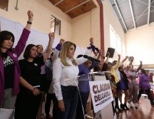 En el encuentro con empresarias, Claudia Delgadillo refrendó sus 20 compromisos en materia de género. CORTESÍA