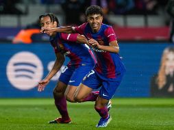 Lamine Yamal marcó un gol de bandera, al poner en la horquilla un disparo ejecutado al minuto 73 del juego ante el Mallorca. EFE/A. García
