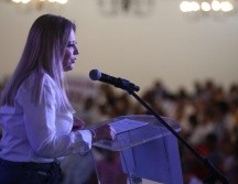 Claudia Delgadillo sostuvo este sábado un encuentro con el sector educativo en el Salón Fiesta Guadalajara, ubicado en Avenida López Mateos. CORTESÍA.