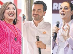 El debate contará con la participación de Claudia Sheinbaum, Xóchitl Gálvez y Jorge Álvarez Máynez. ESPECIAL.