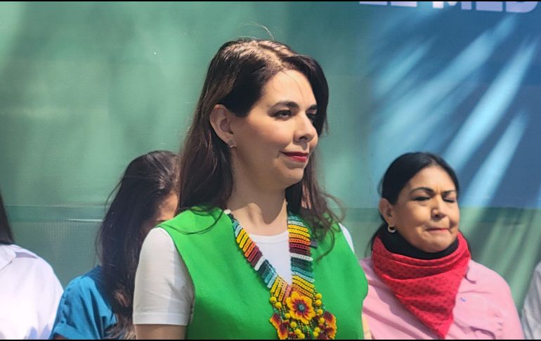 La candidata a la gubernatura del Estado por la coalición PRI - PAN - PRD “Fuerza y Corazón por Jalisco”, Laura Haro, consideró que se debe evaluar a todos los policías en la entidad. EL INFORMADOR/ M. Hernández