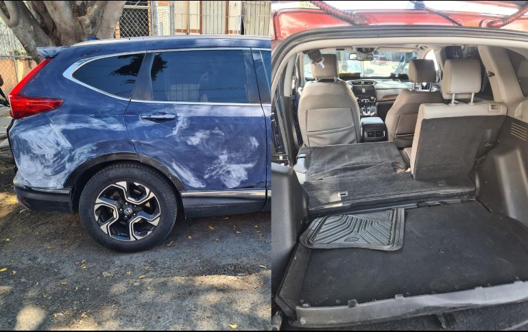 Se trata de una camioneta Honda CRV, la cual estaba a punto de ser repintada, y la cual se encontró sobre la calle Hacienda de las Margaritas, entre la avenida Hacienda de las Hortensias y Hacienda Laureles, en la colonia Haciendas del Valle, al norte de Zapopan. ESPECIAL