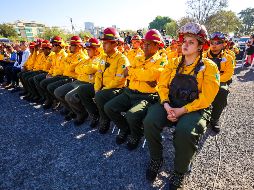 En representación de bomberas y bomberos forestales, Jocelyn Sugey Villeda dijo que forman “un gran equipo de trabajo que año con año previene los incendios forestales