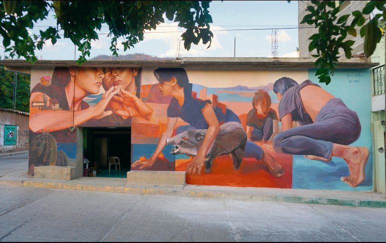 Mural de la artista Ale Poiré que resalta diversos aspectos de las mujeres. CORTESÍA