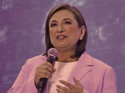 Xóchitl Gálvez durante su intervención en Aguascalientes. EFE