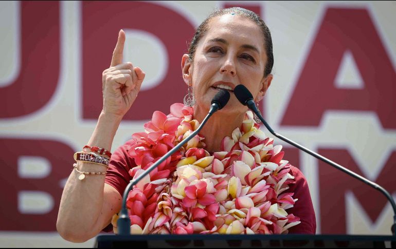 Claudia Sheinbaum habló en Minantitlán de su visión para Petróleos Mexicanos. EL UNIVERSAL