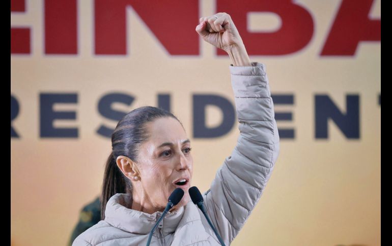 Claudia Sheinbaum Pardo, defiende su coalición y asegura que no hay división. EL UNIVERSAL