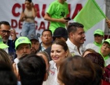 La visita de Claudia Delgadillo a Ocotlán se vivió en medio de algarabía y buen ánimo que conjuntó a militantes y simpatizantes. CORTESÍA.