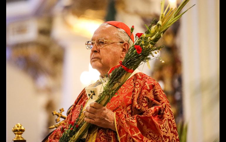 El Cardenal de Guadalajara, José Francisco Robles Ortega, hizo un llamado a las personas a vivir la Semana Santa como la culminación de un proceso que se inició el miércoles de ceniza con la oración. EL INFORMADOR / H. Figueroa
