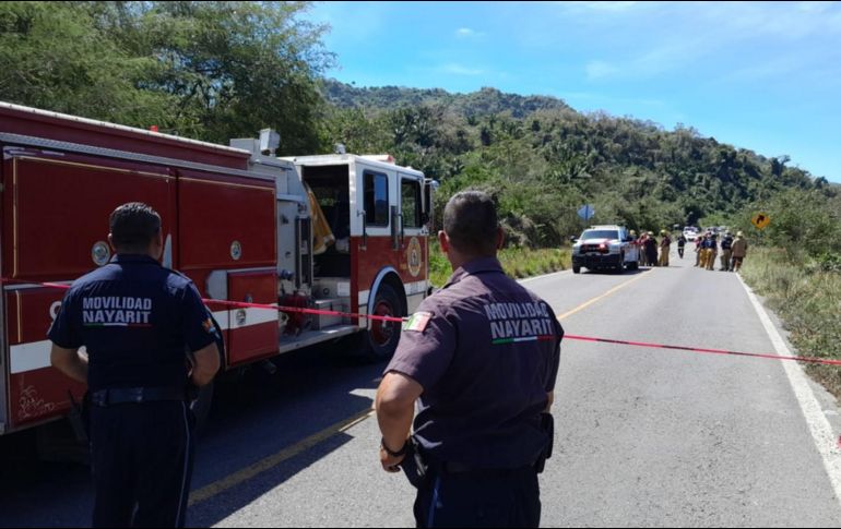 Los hechos sucedieron alrededor de las 8:00 horas sobre la Carretera Federal 200, km 115   400, entre San Francisco, conocido como “San Pancho” y Lo de Marcos, en Bahía de Banderas, Nayarit. ESPECIAL