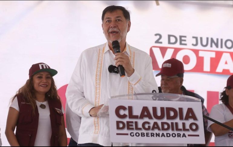 Al grito de “En México, Jalisco y Tonalá, Morena gobernará” fue como recibieron los tonaltecas a Gerardo Fernández Noroña, referente nacional del Movimiento de Regeneración Nacional. CORTESÍA