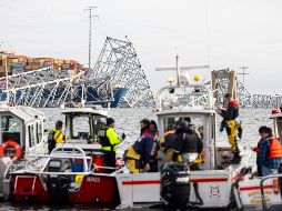 Hay al menos 7 desaparecidos tras el derrumbe del puente de Baltimore. EFE/ J. Lo Scalzo