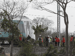 Tras 100 días de operación el Tren Maya, un vagón se salió de las vías al llegar a la estación e Tixkokob, en Yucatán. EFE / L. Hernández