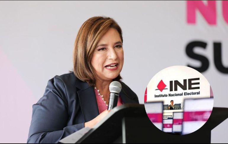 La presidenta de la Comisión, Claudia Zavala señaló que no se debe dar un uso político a la imagen del INE ni que se confunda a la ciudadanía. ESPECIAL / X / @XochitlGalvez / SUN / ARCHIVO