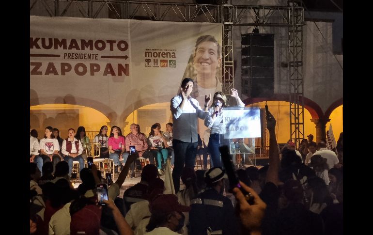Pedro Kumamoto, candidato a la alcaldía de Zapopan por la coalición Sigamos Haciendo Historia (Morena, PT, Verde, Hagamos, Futuro), prometió que de ganar los comicios del 2 de junio, regresará la tranquilidad a Zapopan. EL INFORMADOR / J. Díaz