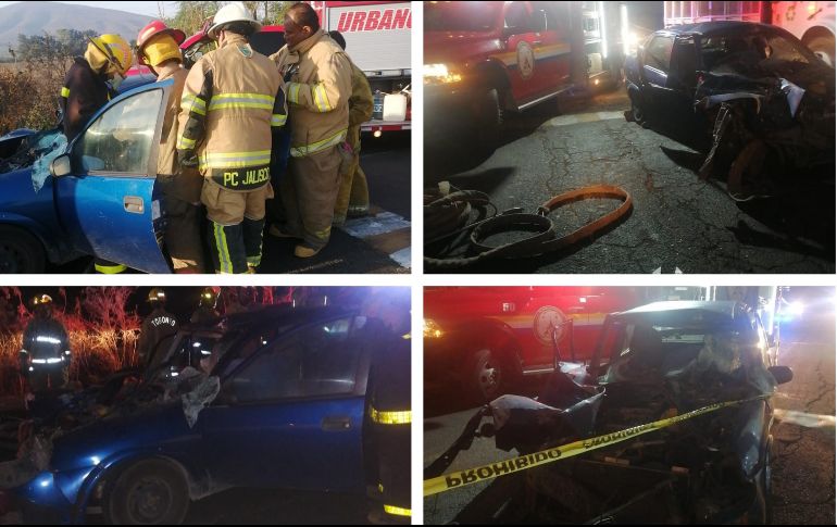 Un sujeto que iba de copiloto fue trasladado a un hospital del IMSS en Ocotlán; su estado es de gravedad. ESPECIAL