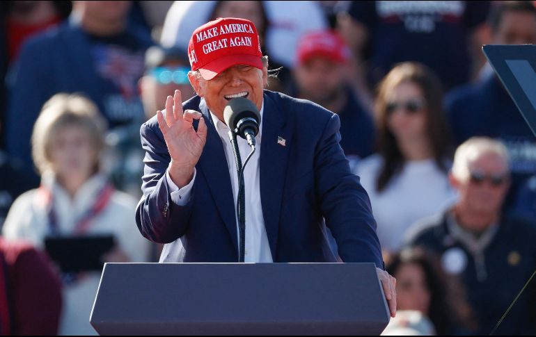Trump ha vuelto a sus mensajes en contra de los migrantes para ganar votos en las próximas elecciones presidenciales de EU. AFP/K. Krzaczynski