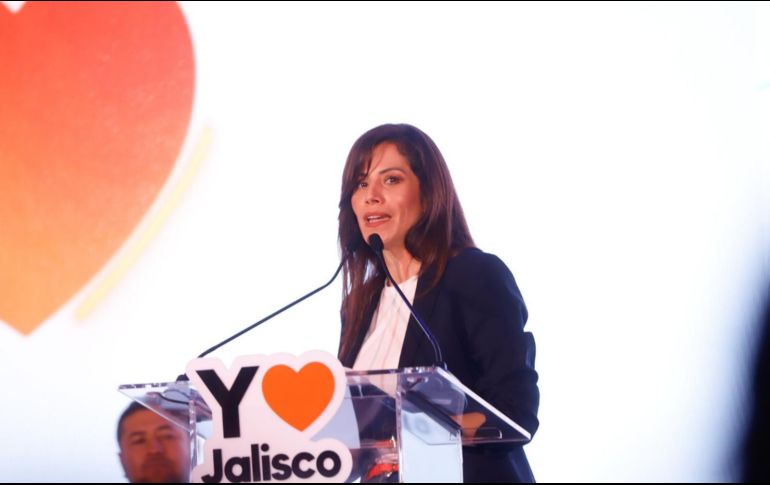 La candidata emecista presentó otras propuestas en materia hídrica por parte de candidatos a las alcaldías metropolitanas y en compañía del candidato a gobernador por el partido MC, Pablo Lemus. ESPECIAL.