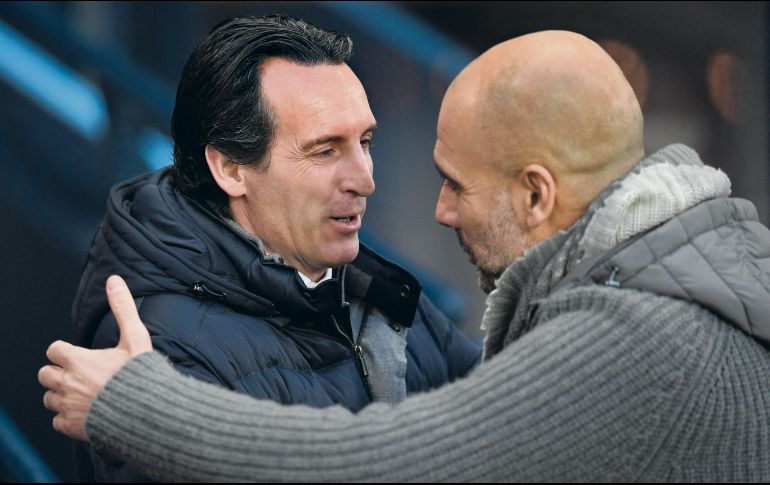 Unai Emery ha logrado descifrar al City de Guardiola y hoy chocarán de nueva cuenta. AFP/P. Ellis