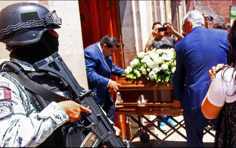 Bertha Gisela Gaytán, fue asesinada a balazos tras su primer mitin de campaña en la comunidad de San Miguel Octopan, el pasado lunes en la Catedral del municipio de Celaya. EFE.